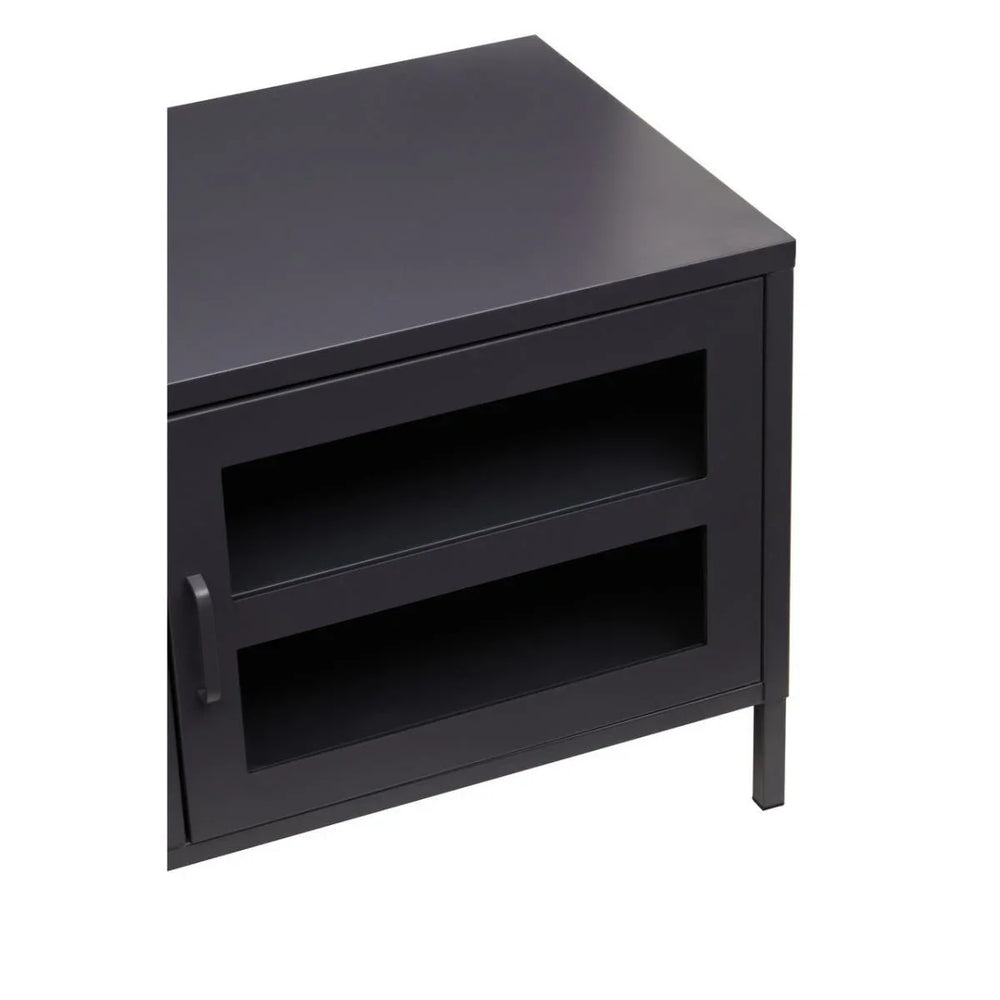 Modern Black Metal Media Console