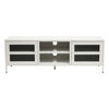 Sleek Metal Glass Media Console