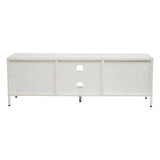 Sleek Metal Glass Media Console