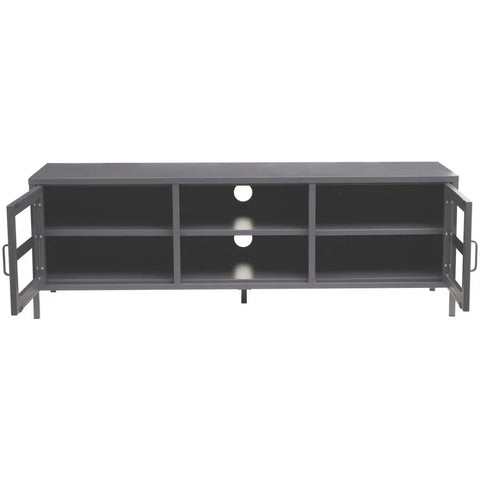 Sleek Metal Media Storage Unit