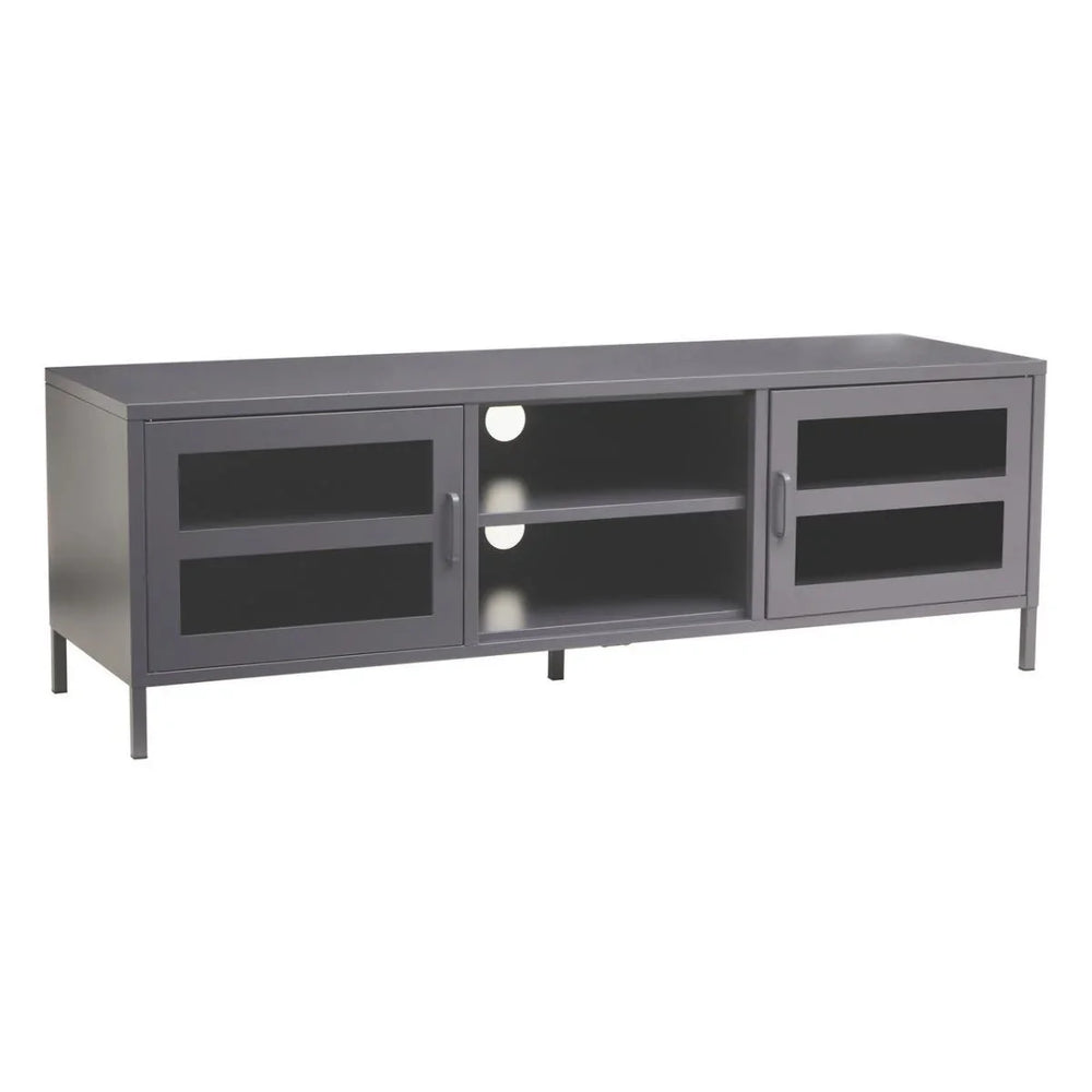 Sleek Metal Media Storage Unit