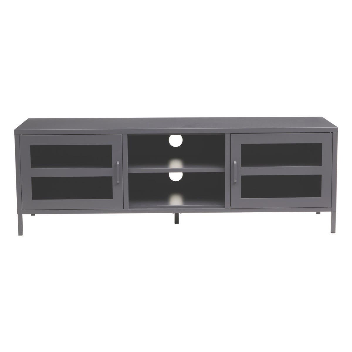 Sleek Metal Media Storage Unit