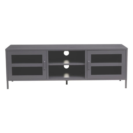 Sleek Metal Media Storage Unit