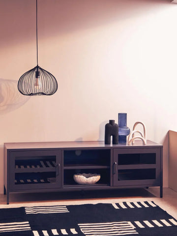 Sleek Metal Media Storage Unit