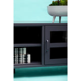 Sleek Metal Media Storage Unit