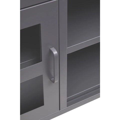 Sleek Metal Media Storage Unit
