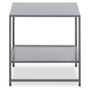 Grey Metal Square Side Table