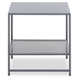 Grey Metal Square Side Table
