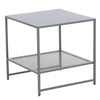 Grey Metal Square Side Table