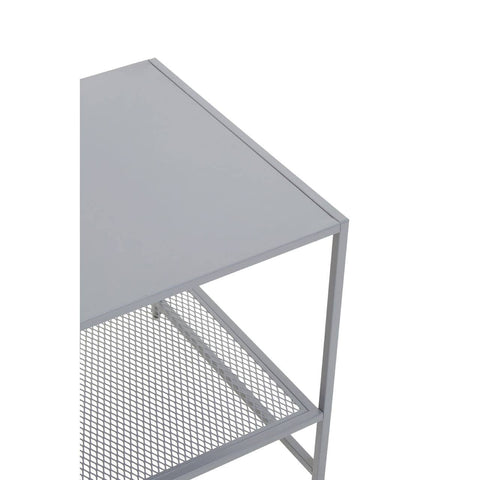 Grey Metal Square Side Table