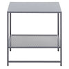 Grey Metal Square Side Table