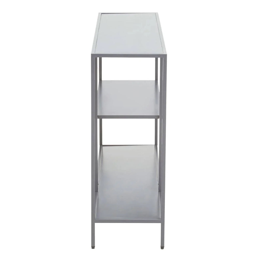 Title Grey Metal Console Table