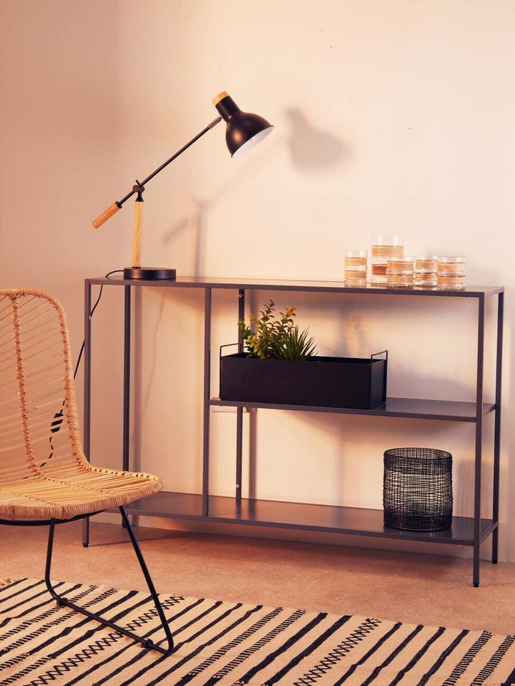 Title Grey Metal Console Table