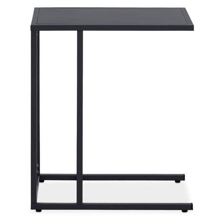 Black Metal C-Shaped Side Table