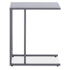 Grey Metal C-Shaped Side Table
