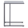 Grey Metal C-Shaped Side Table