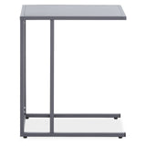 Grey Metal C-Shaped Side Table