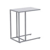 Grey Metal C-Shaped Side Table