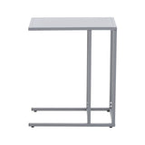 Grey Metal C-Shaped Side Table