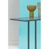 Grey Metal C-Shaped Side Table