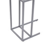 Grey Metal C-Shaped Side Table