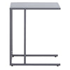 Grey Metal C-Shaped Side Table