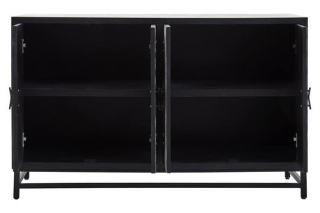 Lombok Wood Sideboard with Geometric Doors Stylish Storage Solution