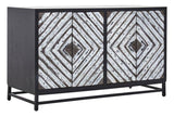 Lombok Wood Sideboard with Geometric Doors Stylish Storage Solution