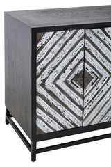 Lombok Wood Sideboard with Geometric Doors Stylish Storage Solution