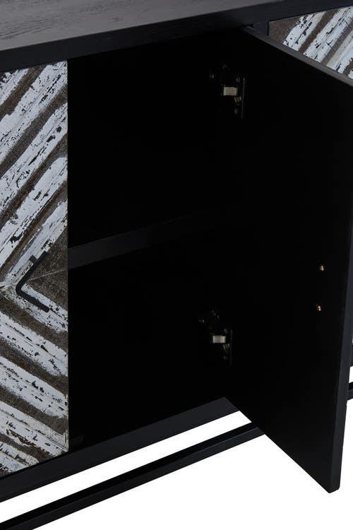 Lombok Wood Sideboard with Geometric Doors Stylish Storage Solution