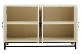 Lombok Wood Pattern Door Sideboard - Geometric Elegance
