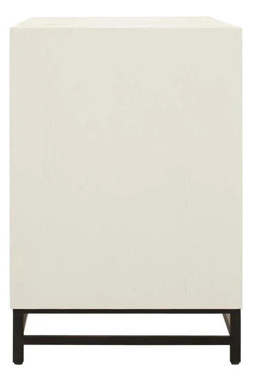 Lombok Wood Pattern Door Sideboard - Geometric Elegance