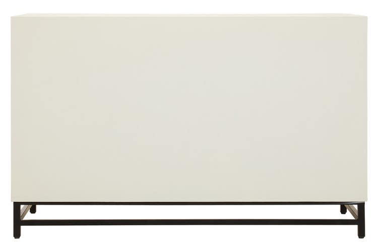 Lombok Wood Pattern Door Sideboard - Geometric Elegance