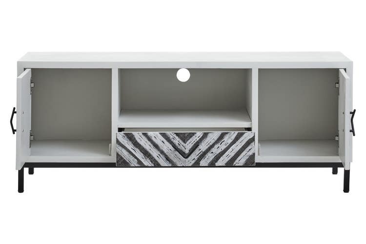 Geometric Front Media Storage Unit