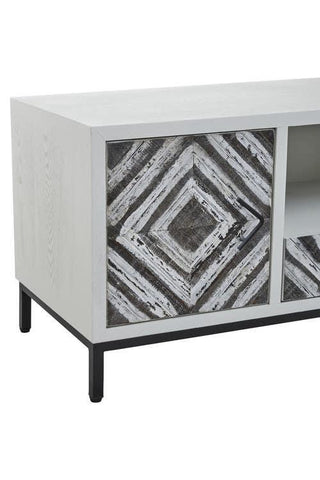 Geometric Front Media Storage Unit