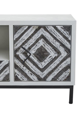 Geometric Front Media Storage Unit