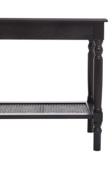 Antique Black Cane Side Table