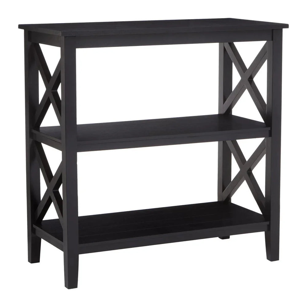 Black Wood X-Frame Bookcase