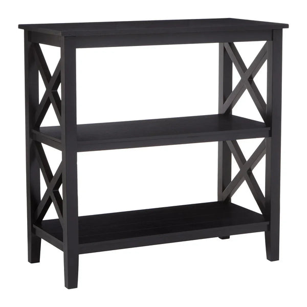 Black Wood X-Frame Bookcase