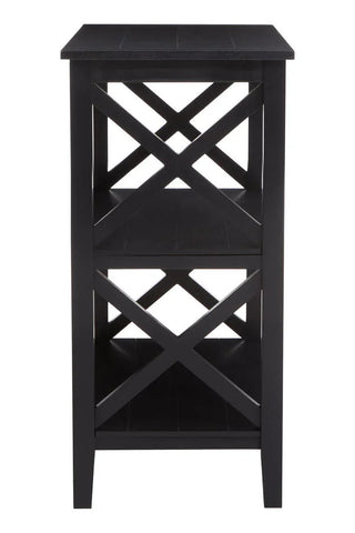 Black Wood X-Frame Bookcase
