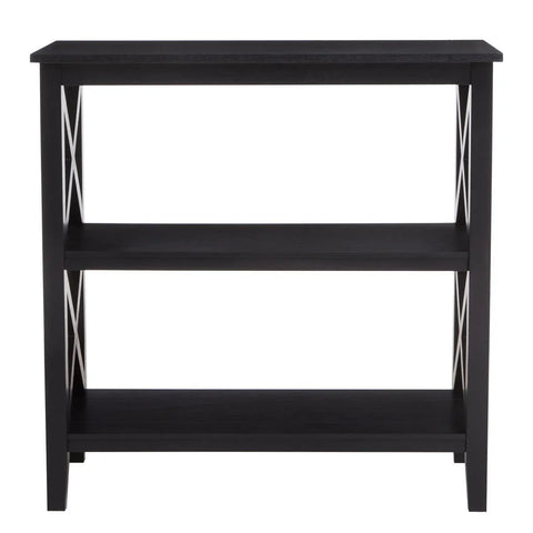 Black Wood X-Frame Bookcase