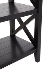 Black Wood X-Frame Bookcase