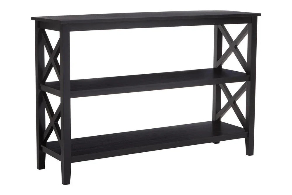 Black Wood X-Frame Bookcase