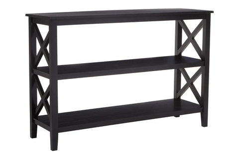 Black Wood X-Frame Bookcase