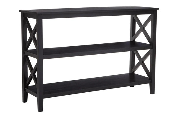 Black Wood X-Frame Bookcase