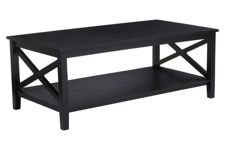 Sophisticated Black Wood Coffee Table