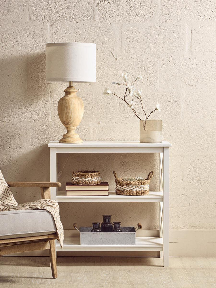 Ivory X-Frame Bookcase