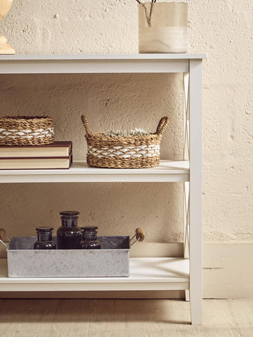 Ivory X-Frame Bookcase