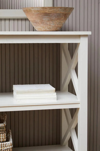 Ivory X-Frame Bookcase