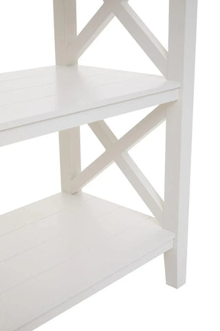 Ivory X-Frame Bookcase